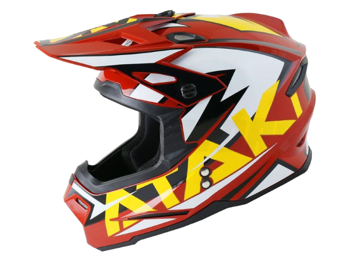 Шлем (кроссовый) Ataki JK801 Rampage коричневый/желтый глянцевый